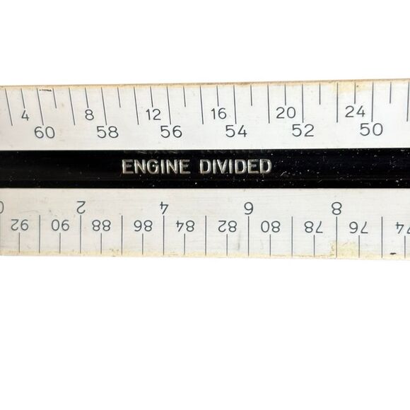 Eugene Dietzgen 1656-BG Engine Divided Triangular Plastic Ruler Germany - Picture 4 of 6